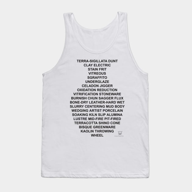 Pottery words Tank Top by Deanna Roberts Studio